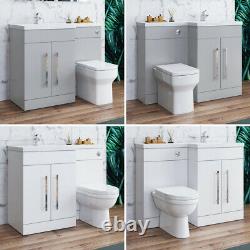 Bathroom Sink Unit and Toilet Vanity Cabinet Storage Close Coupled WC Furniture