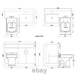 Bathroom Sink Unit and Toilet Vanity Cabinet Storage Close Coupled WC Furniture