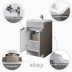 Bathroom Sink Vanity Unit Basin 500mm Cabinet Storage High Gloss Home Furniture
