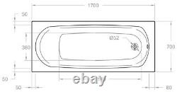 Bathroom Suite 1700mm Straight Bath Close Coupled Toilet WC Basin Vanity Unit