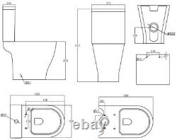 Bathroom Suite Bath 1700 Single Ended Straight Basin Sink Vanity Unit Toilet WC