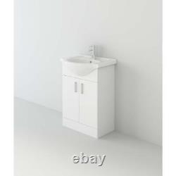 Bathroom Suite Bath Vanity Unit Sink Toilet Set & Mixer Taps 1600mm Furniture