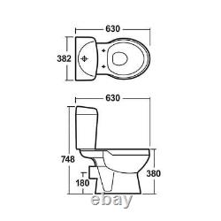 Bathroom Suite Bath Vanity Unit Sink Toilet Set & Mixer Taps 1600mm Furniture