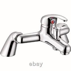 Bathroom Suite Bath Vanity Unit Sink Toilet Set & Mixer Taps 1600mm Furniture