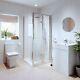 Bathroom Suite Bifold Shower Enclosure Vanity Unit Basin Sink Toilet Wc 900mm