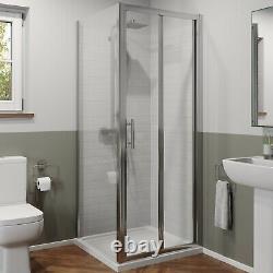 Bathroom Suite Bifold Shower Enclosure Vanity Unit Basin Sink Toilet WC 900mm