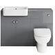 Bathroom Suite Combined Furniture Vanity Unit Sink Toilet Wc Set & Btw Grey 1160