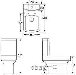 Bathroom Suite Pivot Shower Enclosure Vanity Unit Basin Sink Toilet WC 760mm