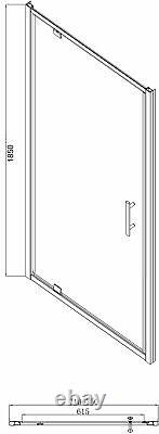 Bathroom Suite Pivot Shower Enclosure Vanity Unit Basin Sink Toilet WC 760mm