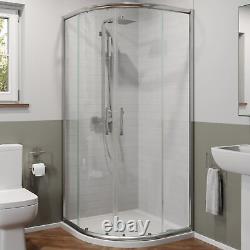 Bathroom Suite Quadrant Shower Enclosure Vanity Unit Basin Sink Toilet WC 800mm