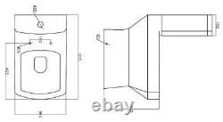 Bathroom Suite Quadrant Shower Enclosure Vanity Unit Basin Sink Toilet WC 800mm