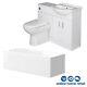 Bathroom Suite Single Ended Bath 1050mm Basin Vanity Unit Toilet Gloss White
