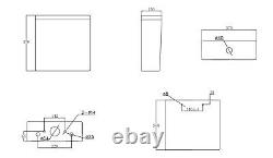 Bathroom Suite Toilet WC 600mm Vanity Unit Basin Sink Grey Modern Cloakroom