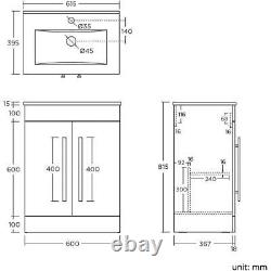 Bathroom Toilet Basin Set White Vanity Sink Close Coupled WC Set