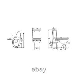 Bathroom Toilet Basin Set White Vanity Sink Close Coupled WC Set