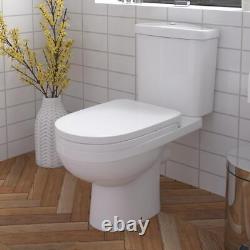 Bathroom Toilet Basin Set White Vanity Sink Close Coupled WC Set