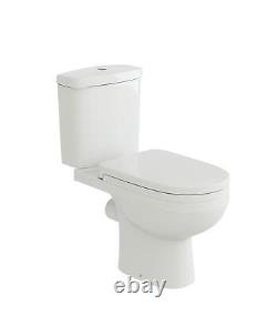 Bathroom Toilet Basin Set White Vanity Sink Close Coupled WC Set