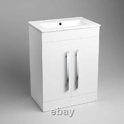 Bathroom Toilet Basin Set White Vanity Sink Close Coupled WC Set