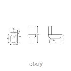 Bathroom Toilet Basin Set White Vanity Sink Storage Unit Furniture