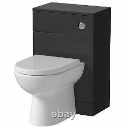 Bathroom Toilet Basin Vanity Unit Combination Laundry Drawer Unit Black 1564mm