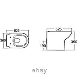 Bathroom Toilet Basin Vanity Unit Combination Laundry Drawer Unit Black 1564mm