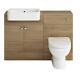 Bathroom Toilet & Combined Basin Vanity Unit Btw Sabrosa Storage Set Oak Wc