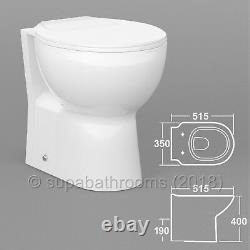 Bathroom Vanity Back to Wall Unit, WC Toilet Pan, Cistern & Seat, All Sizes