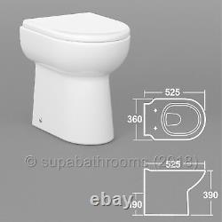 Bathroom Vanity Back to Wall Unit, WC Toilet Pan, Cistern & Seat, All Sizes