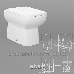 Bathroom Vanity Back to Wall Unit, WC Toilet Pan, Cistern & Seat, All Sizes