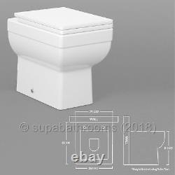 Bathroom Vanity Back to Wall Unit, WC Toilet Pan, Cistern & Seat, All Sizes