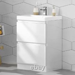 Bathroom Vanity Basin Sink Unit Furniture Storage Set Free Standing Wall Hung