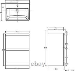 Bathroom Vanity Basin Sink Unit Furniture Storage Set Free Standing Wall Hung