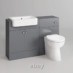 Bathroom Vanity Basin Sink Unit Set Back to Wall Storage Cupboard Furniture