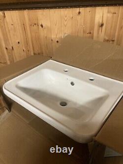 Bathroom Vanity Basin Unit with Two Tap Hole Basin Hemsworth Classic 600mm