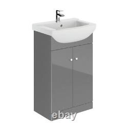 Bathroom Vanity Cabinet AVA WC Toilet Dove Grey Furniture Unit, Cistern Sink