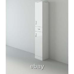 Bathroom Vanity Cabinet Cupboard Free Standing Furniture Units Gloss White
