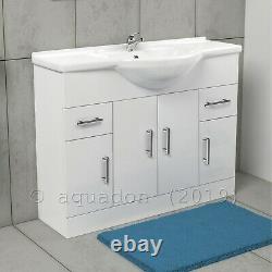 Bathroom Vanity Unit 1050mm Basin Sink Cloakroom Furniture Storage Cabinet