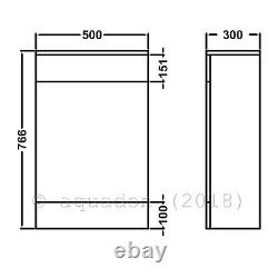 Bathroom Vanity Unit 1150mm Back to Wall WC Toilet 650+500 Sink Basin