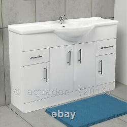 Bathroom Vanity Unit 1200mm Basin Sink Cloakroom Furniture Storage Cabinet