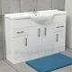 Bathroom Vanity Unit 1200mm Basin Sink Cloakroom Furniture Storage Cabinet