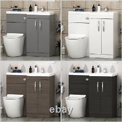 Bathroom Vanity Unit 2-Door Basin Cabinet Furniture Suite Left and Right Hand Mu