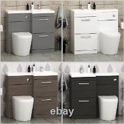 Bathroom Vanity Unit 2-Drawer Basin Furniture Suite Left/Right Hand Multicolor