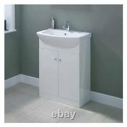 Bathroom Vanity Unit 550mm Cloakroom White Grey Bodega Ceramic Basin Sink Choice