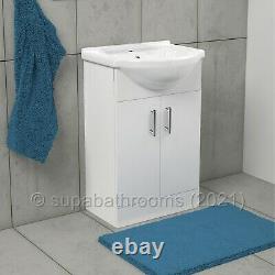 Bathroom Vanity Unit 550mm Sink Basin & Mono Mixer Tap & Waste