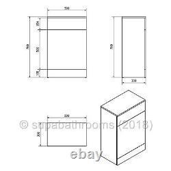 Bathroom Vanity Unit 550mm White Gloss Cloakroom Basin, BTW Unit, WC & Cistern