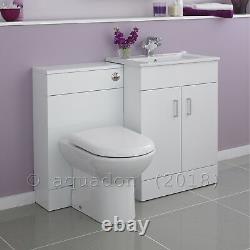 Bathroom Vanity Unit 600mm 2 Door Turin Sink Basin BTW Toilet Seat Cistern Suite