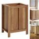 Bathroom Vanity Unit 600mm Floor Standing 60cm Sink Cabinet Oak Effect Class