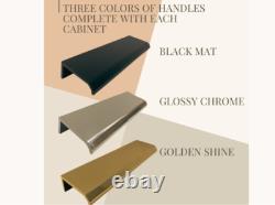 Bathroom Vanity Unit 60cm Wall Countertop Floating 2 Drawer Cashmere Beige Dalia