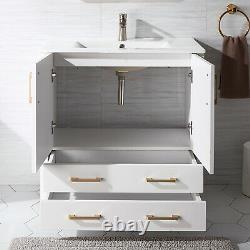 Bathroom Vanity Unit 60mm White Cloakroom Basin Sink Door Drawer Storage Cabinet