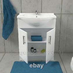 Bathroom Vanity Unit 650mm Basin Sink Cloakroom Furniture Storage Cabinet
